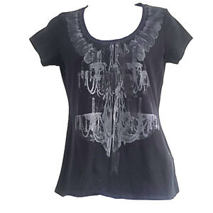Kenneth Cole Reaction Black Short Sleeve Top Small